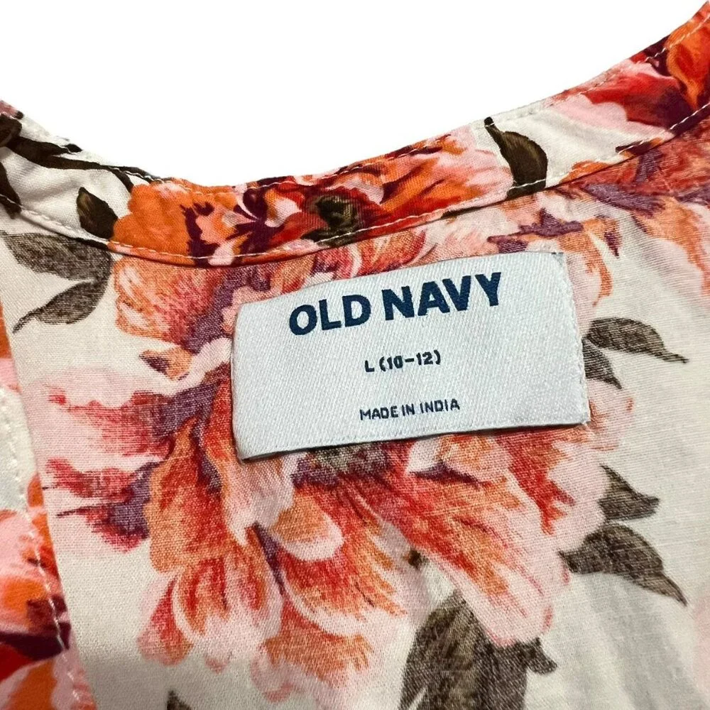 NEW Old Navy Sz L (10-12Y) Floral Swing Dress